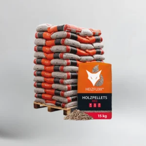 Heizfuxx Holzpellets Red – 975 kg Palette in 15-kg-Säcken