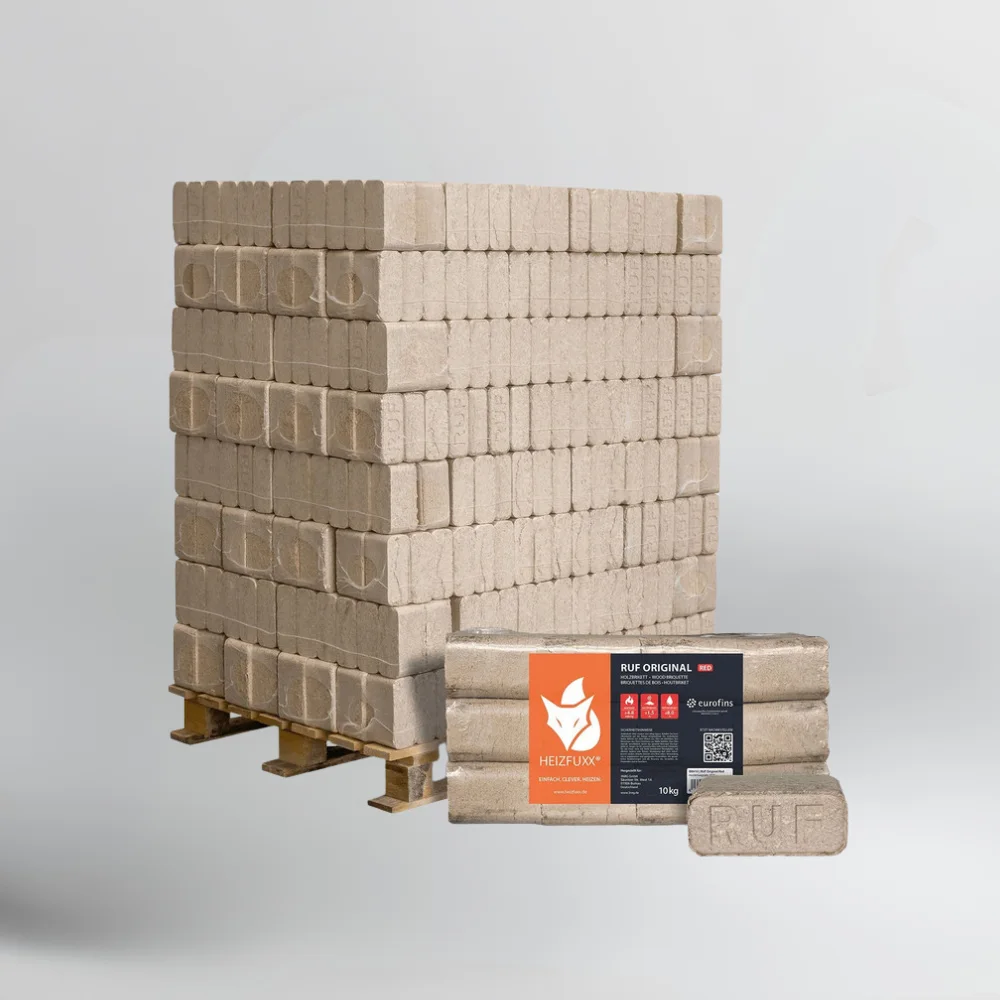 Heizfuxx RUF Original Red – 960 kg Palette in 10-kg-Gebinden